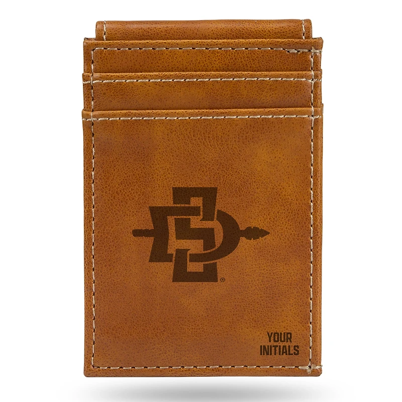 Brown San Diego State Aztecs Personalized Front Pocket Wallet
