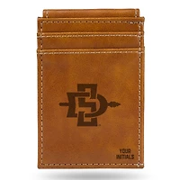 Brown San Diego State Aztecs Personalized Front Pocket Wallet