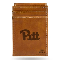 Brown Pitt Panthers Personalized Front Pocket Wallet