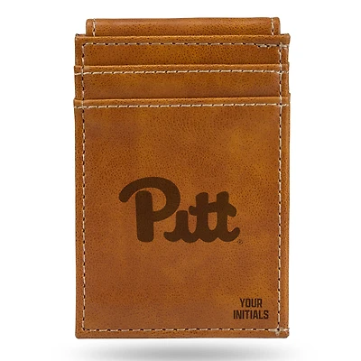 Brown Pitt Panthers Personalized Front Pocket Wallet