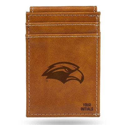 Brown Southern Miss Golden Eagles Personalized Front Pocket Wallet
