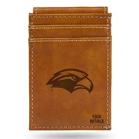 Brown Southern Miss Golden Eagles Personalized Front Pocket Wallet