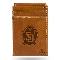 Brown South Dakota Coyotes Personalized Front Pocket Wallet