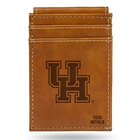 Brown Houston Cougars Personalized Front Pocket Wallet