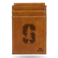 Brown Stanford Cardinal Personalized Front Pocket Wallet