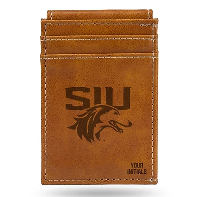 Brown Southern Illinois Salukis Personalized Front Pocket Wallet