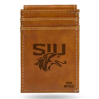 Brown Southern Illinois Salukis Personalized Front Pocket Wallet