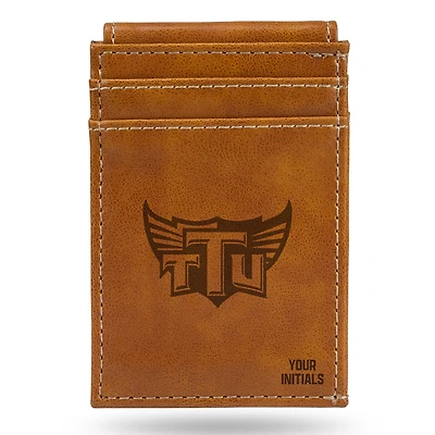 Brown Tennessee Tech Golden Eagles Personalized Front Pocket Wallet