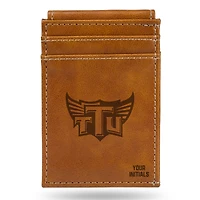 Brown Tennessee Tech Golden Eagles Personalized Front Pocket Wallet