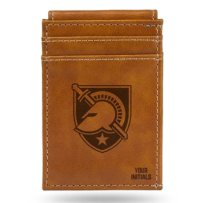 Brown Army Black Knights Personalized Front Pocket Wallet