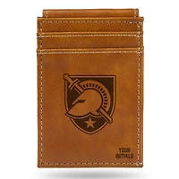 Brown Army Black Knights Personalized Front Pocket Wallet