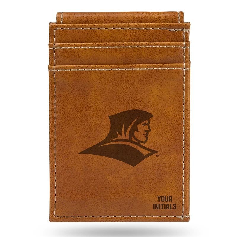 Brown Providence Friars Personalized Front Pocket Wallet
