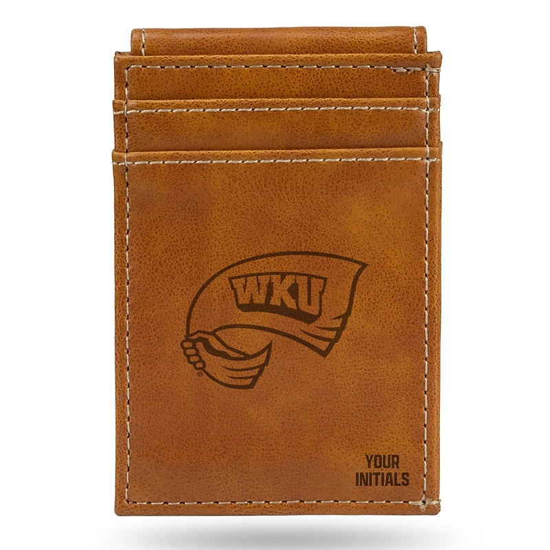 Brown Western Kentucky Hilltoppers Personalized Front Pocket Wallet