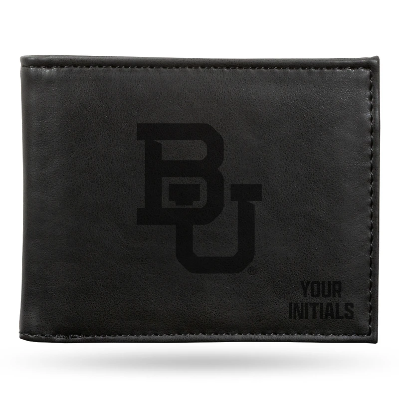 Black Baylor Bears Personalized Billfold Wallet