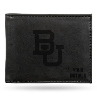 Black Baylor Bears Personalized Billfold Wallet