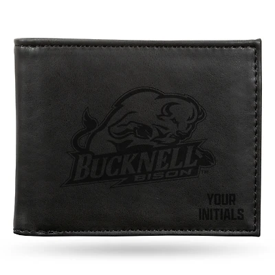 Black Bucknell Bison Personalized Billfold Wallet