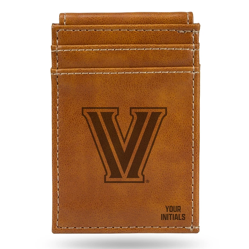 Brown Villanova Wildcats Personalized Front Pocket Wallet