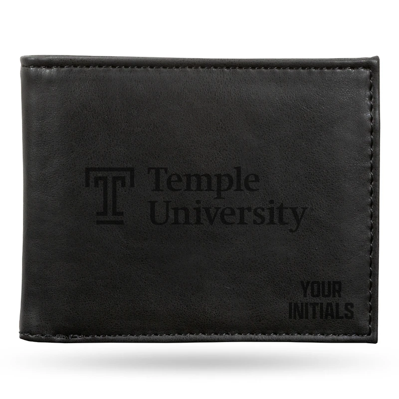 Black Temple Owls Personalized Billfold Wallet