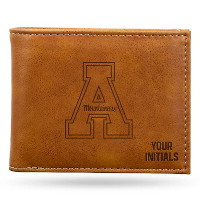 Brown Appalachian State Mountaineers Personalized Billfold Wallet