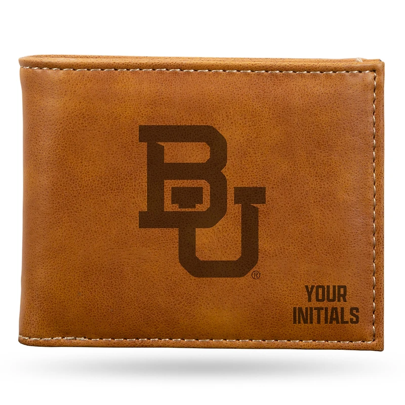 Brown Baylor Bears Personalized Billfold Wallet