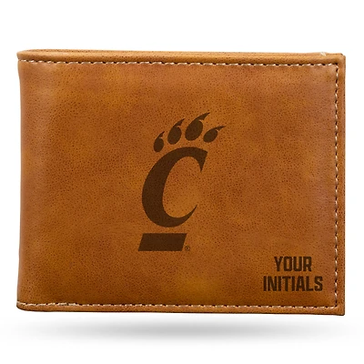 Brown Cincinnati Bearcats Personalized Billfold Wallet