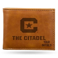 Brown Citadel Bulldogs Personalized Billfold Wallet