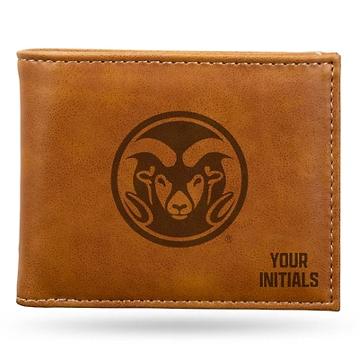 Brown Colorado State Rams Personalized Billfold Wallet