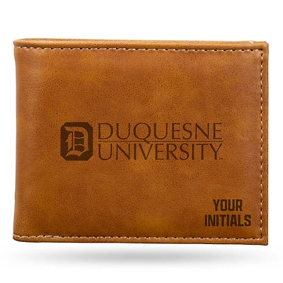 Brown Duquesne Dukes Personalized Billfold Wallet
