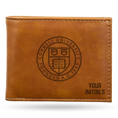 Brown Cornell Big Red Personalized Billfold Wallet