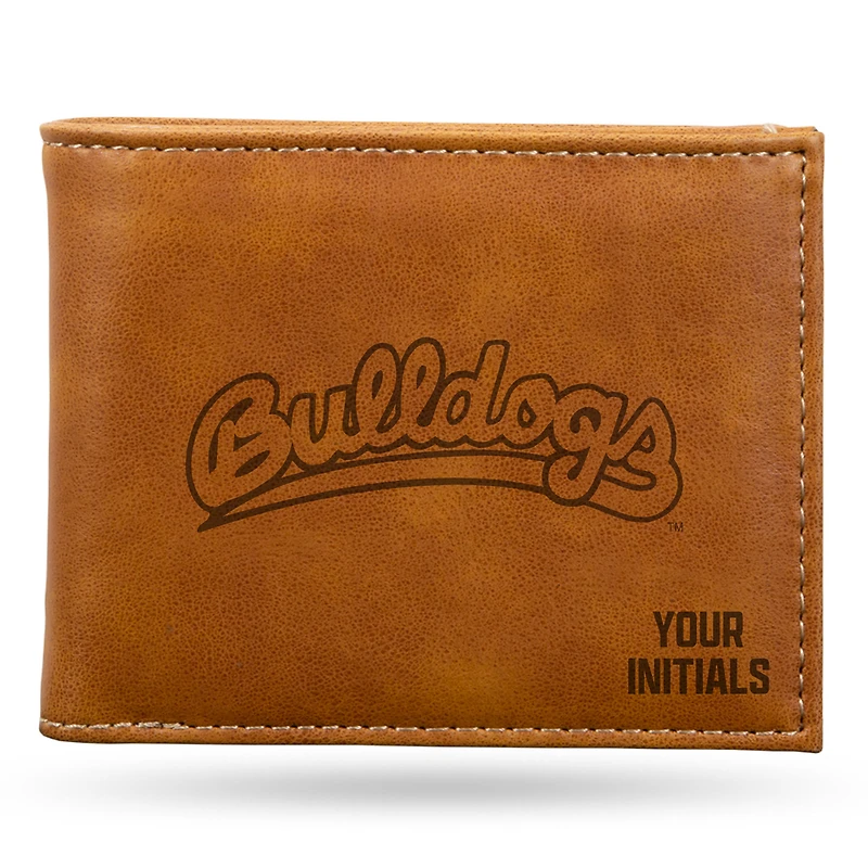Brown Fresno State Bulldogs Personalized Billfold Wallet