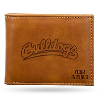 Brown Fresno State Bulldogs Personalized Billfold Wallet