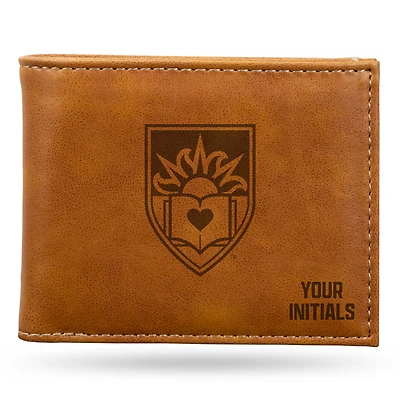 Brown Lehigh Mountain Hawks Personalized Billfold Wallet