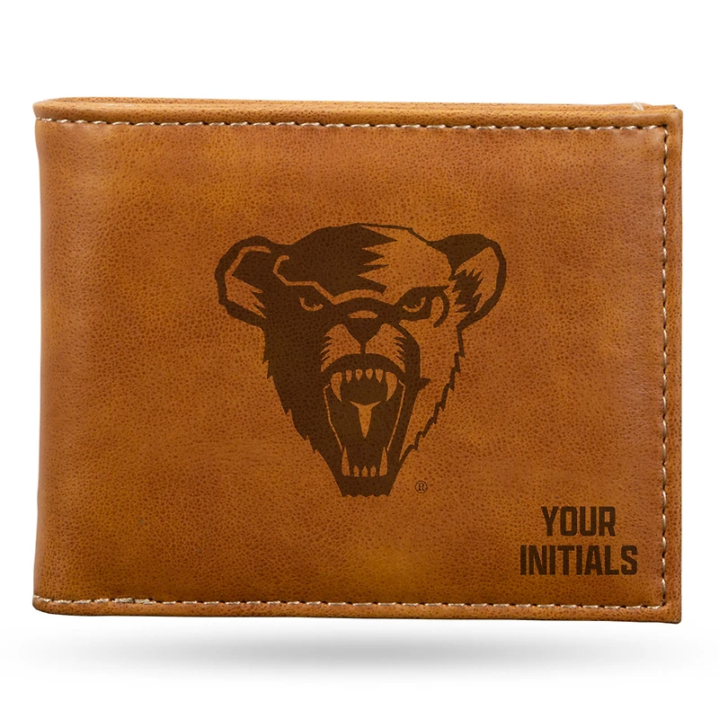 Brown Maine Black Bears Personalized Billfold Wallet
