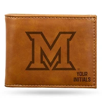 Brown Miami University RedHawks Personalized Billfold Wallet