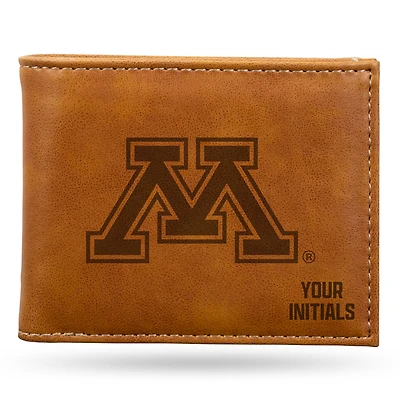 Brown Minnesota Golden Gophers Personalized Billfold Wallet