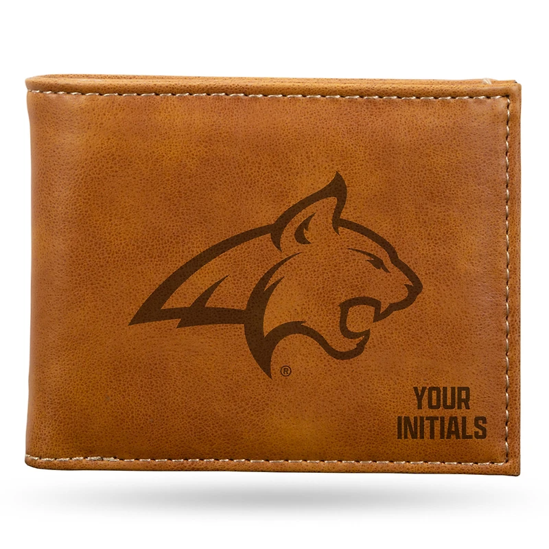 Brown Montana State Bobcats Personalized Billfold Wallet