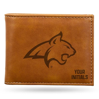 Brown Montana State Bobcats Personalized Billfold Wallet