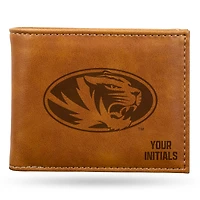 Brown Missouri Tigers Personalized Billfold Wallet