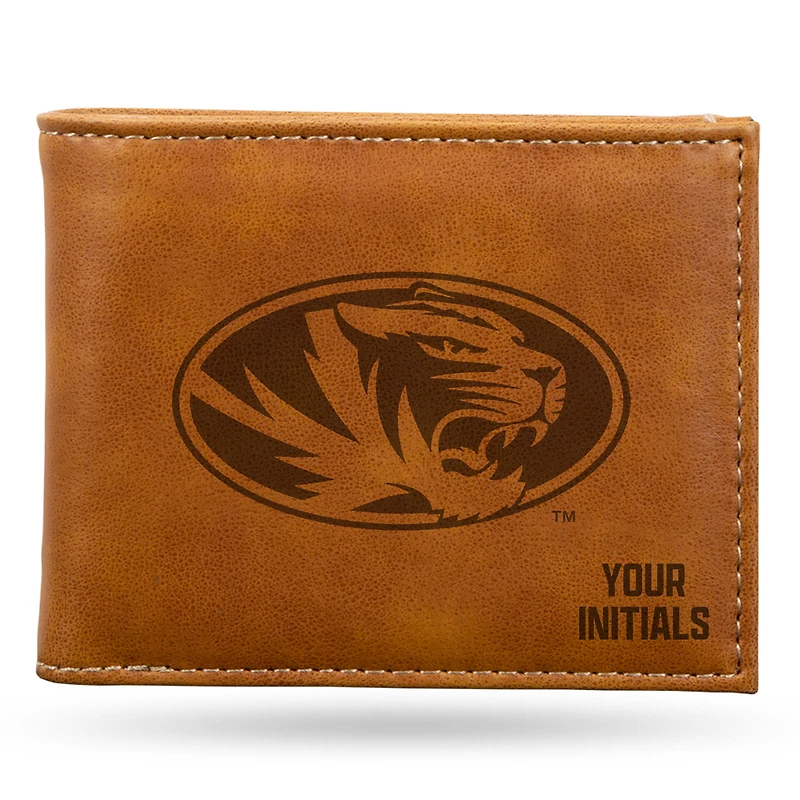 Brown Missouri Tigers Personalized Billfold Wallet