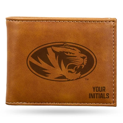 Brown Missouri Tigers Personalized Billfold Wallet