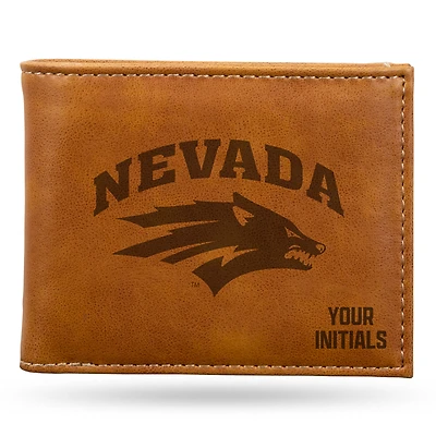 Brown Nevada Wolf Pack Personalized Billfold Wallet
