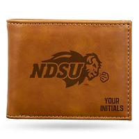 Brown NDSU Bison Personalized Billfold Wallet