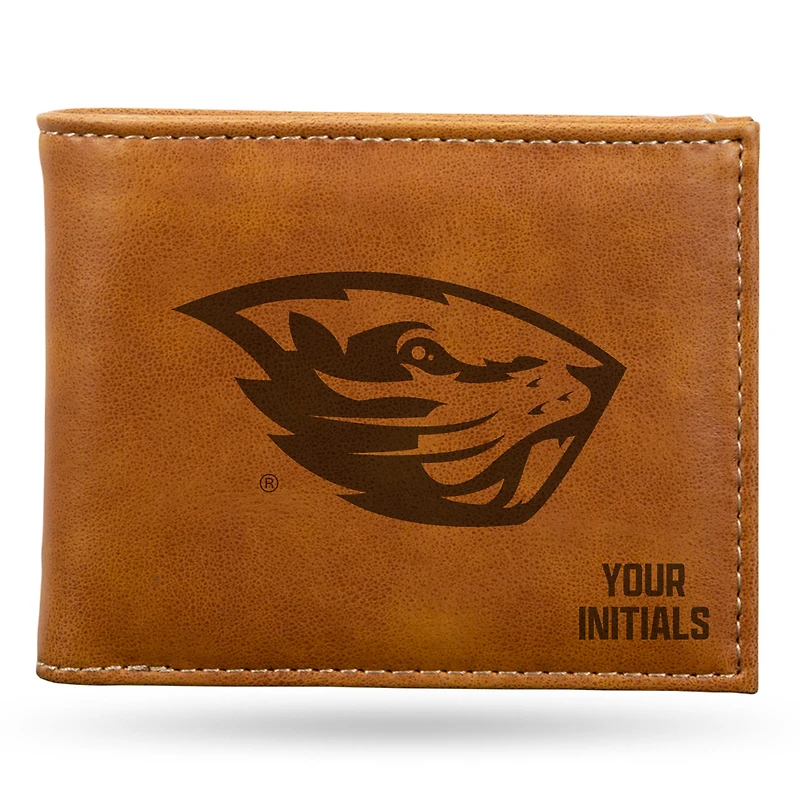 Brown Oregon State Beavers Personalized Billfold Wallet