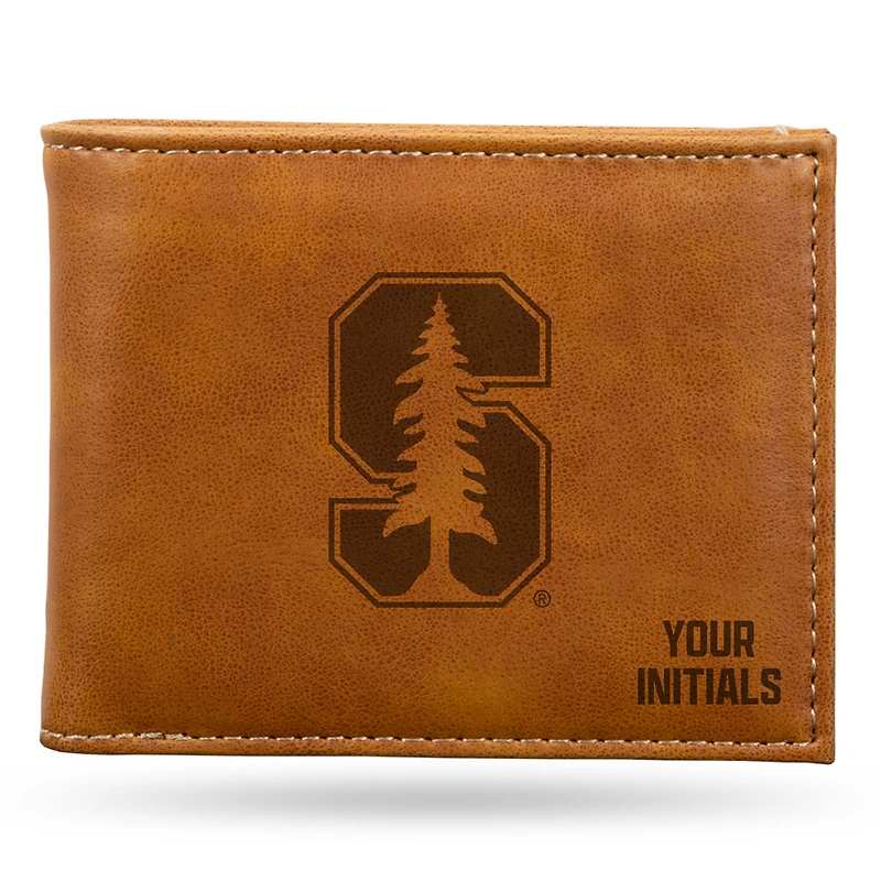Brown Stanford Cardinal Personalized Billfold Wallet