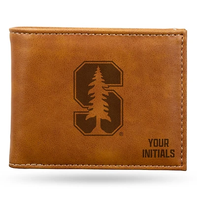 Brown Stanford Cardinal Personalized Billfold Wallet