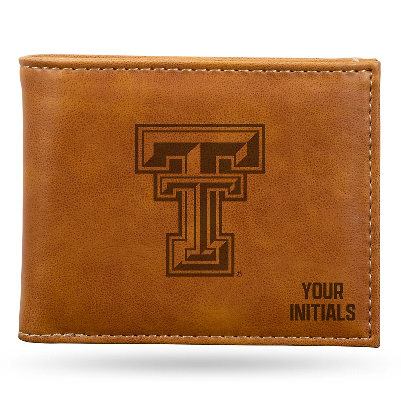 Brown Texas Tech Red Raiders Personalized Billfold Wallet