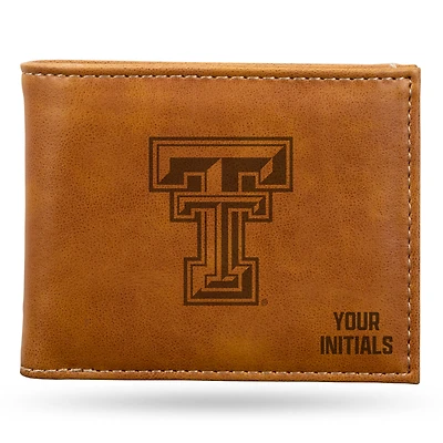 Brown Texas Tech Red Raiders Personalized Billfold Wallet