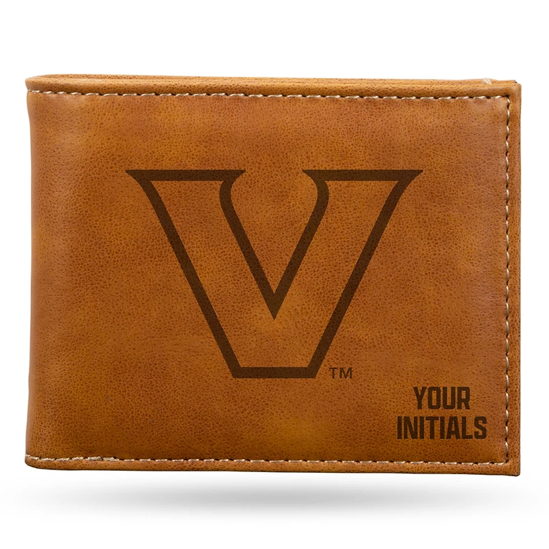 Brown Vanderbilt Commodores Personalized Billfold Wallet
