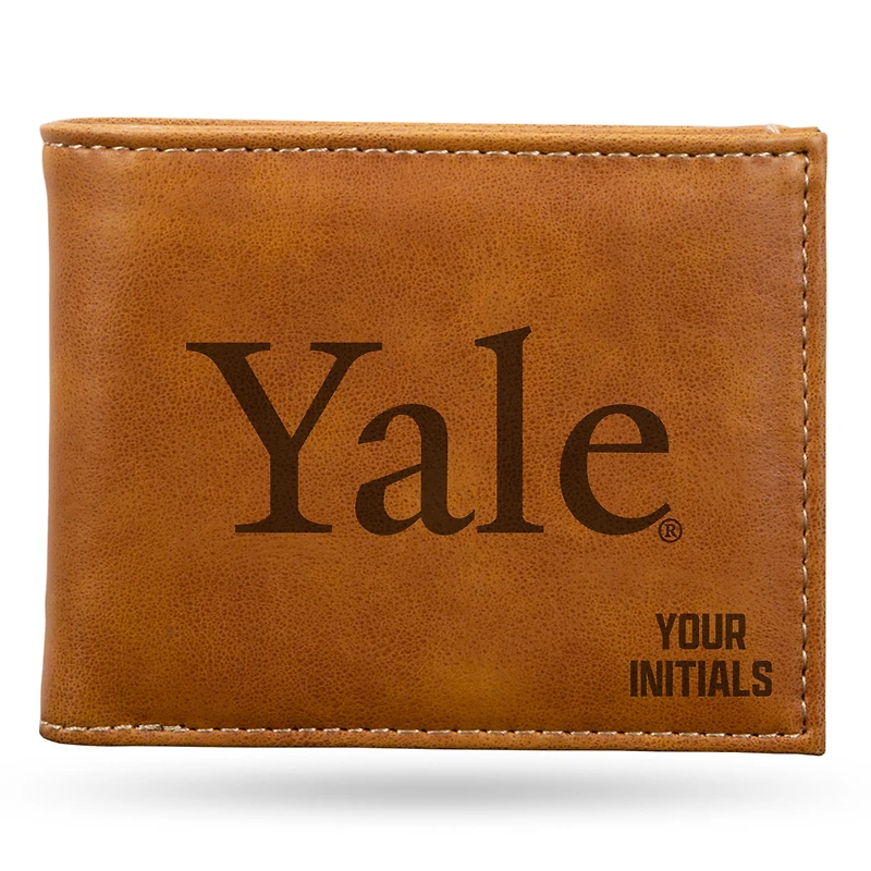 Brown Yale Bulldogs Personalized Billfold Wallet