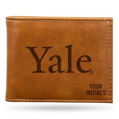 Brown Yale Bulldogs Personalized Billfold Wallet